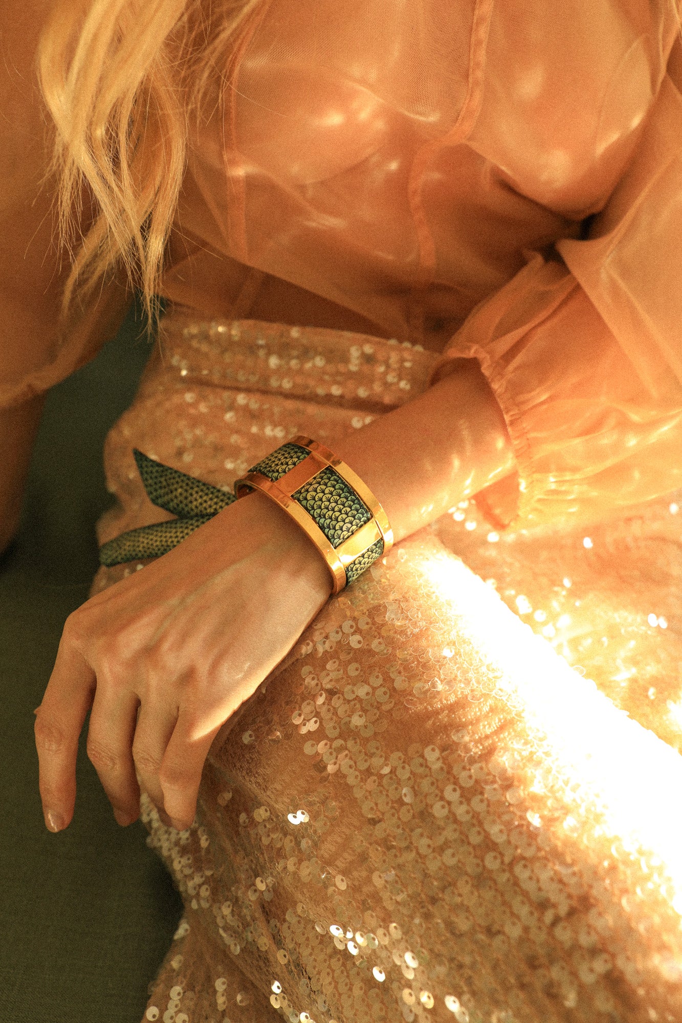 JMA cuff and its neutral Mermaid ribbon