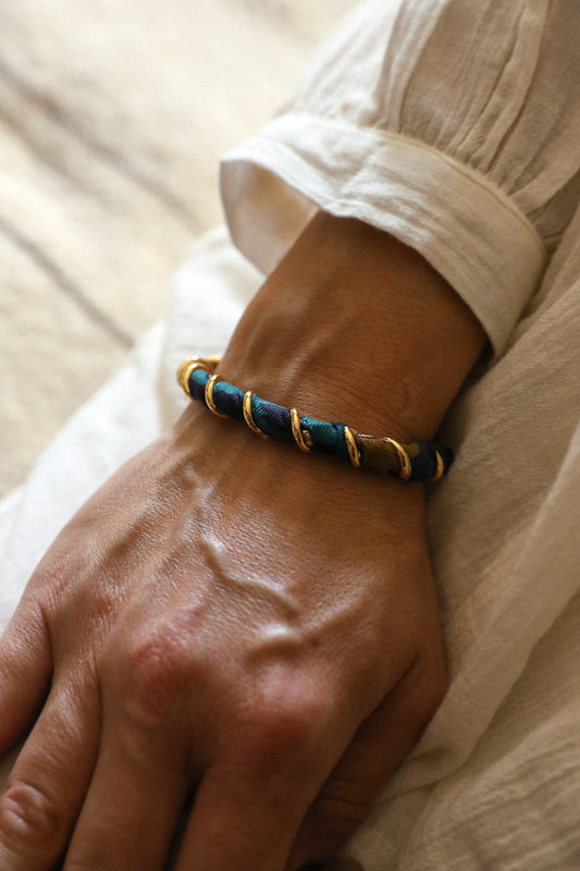 Bracelet Octobre et son ruban Chapanoir, olive