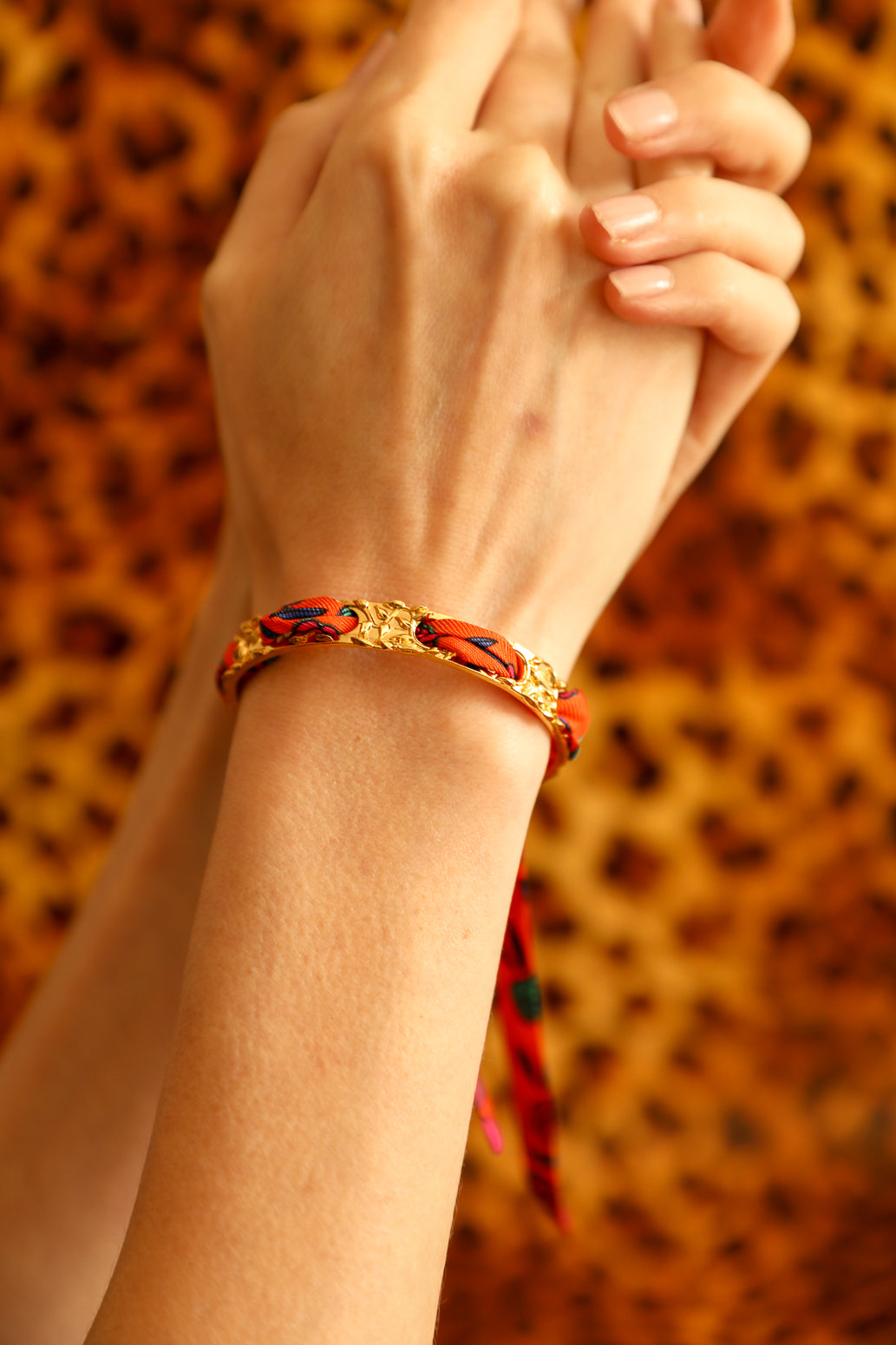 Bracelet Féerie et ruban Gypsy Tales, orange