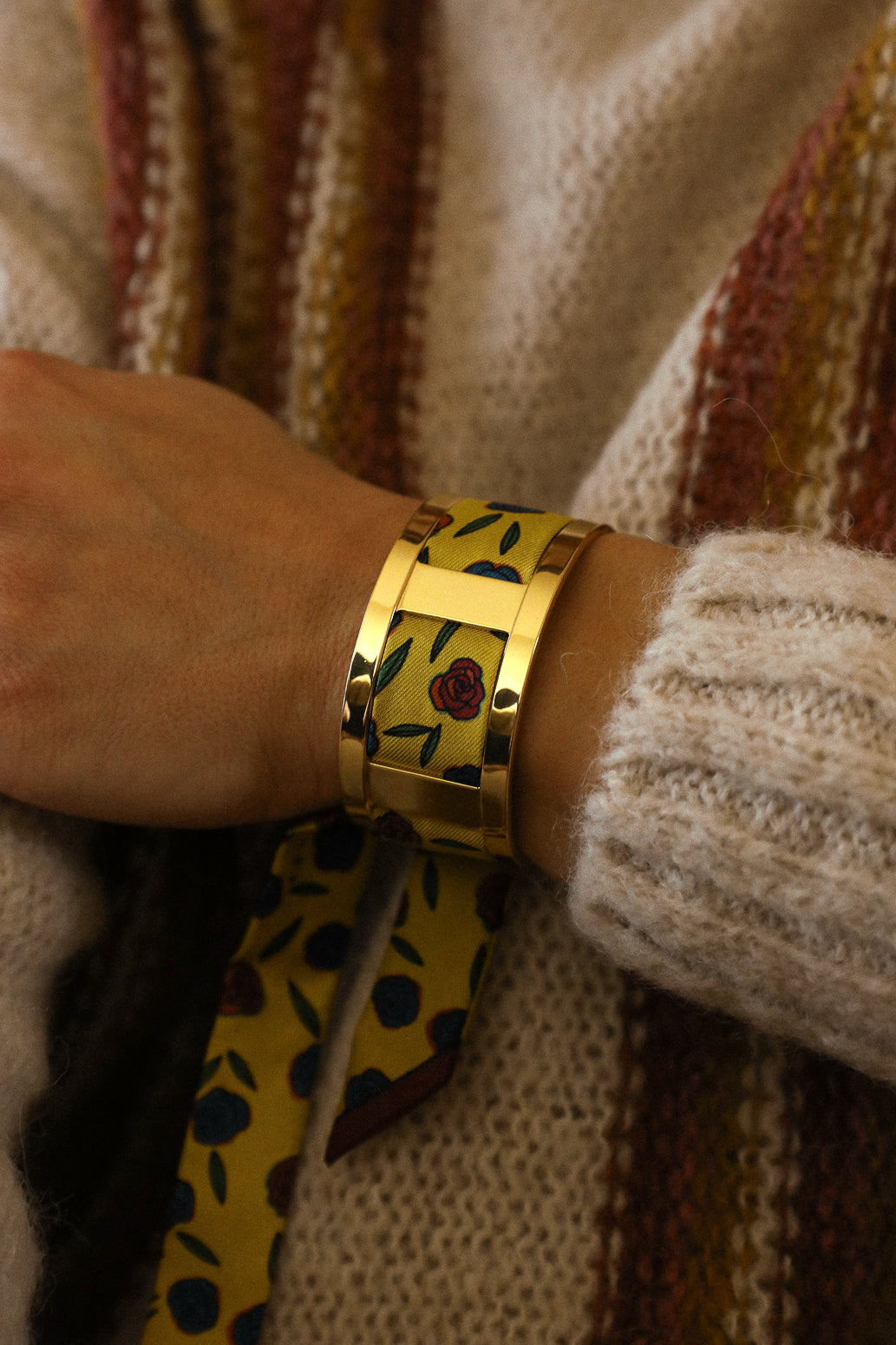 Manchette JMA et ruban Gypsy Tales, curry