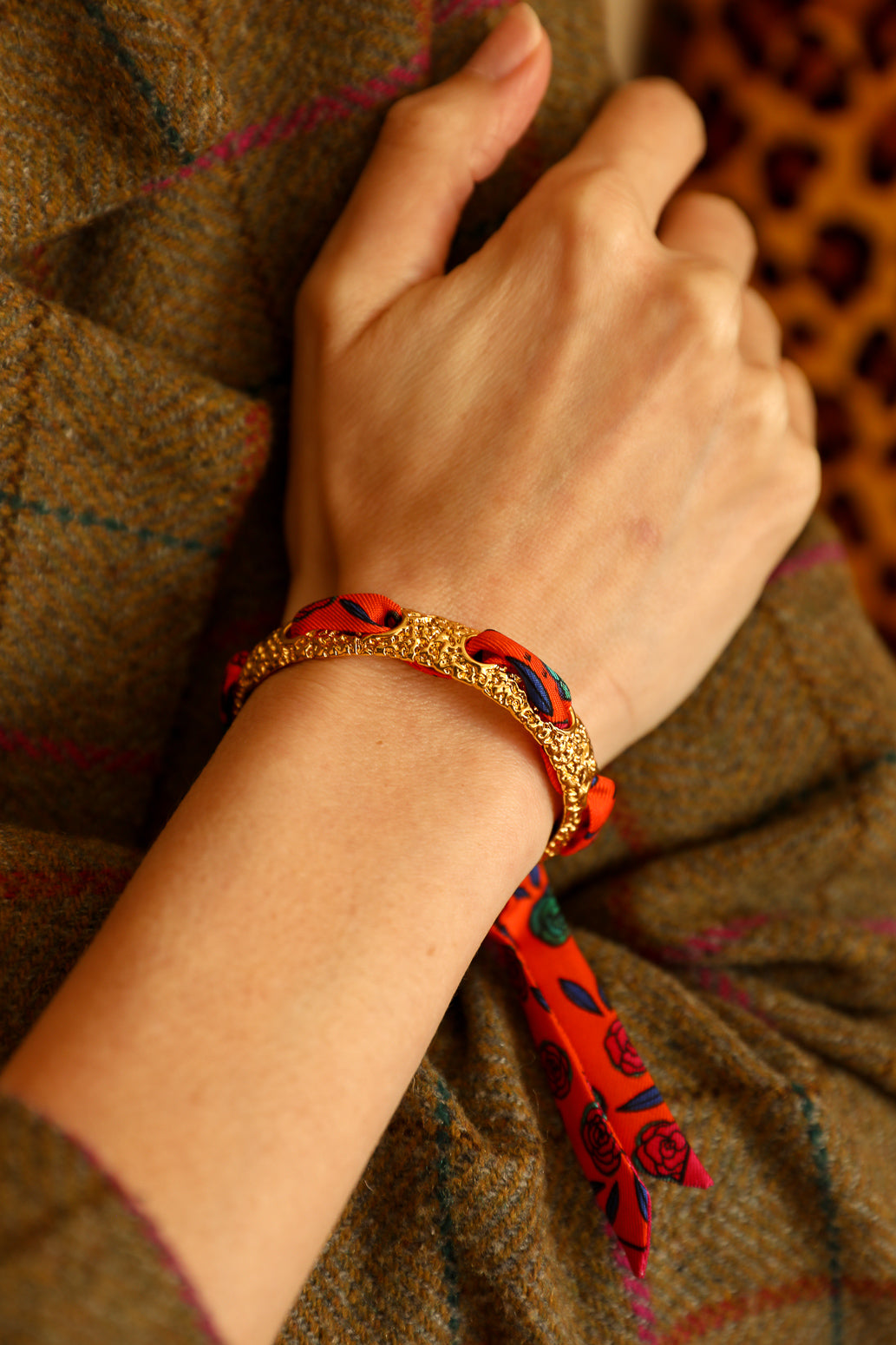 Queen bracelet and its Gypsy Tales ribbon, orange