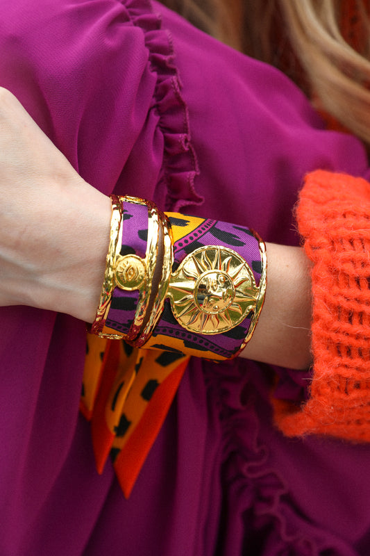 Manchette Irma et son ruban Chapanoir, orange