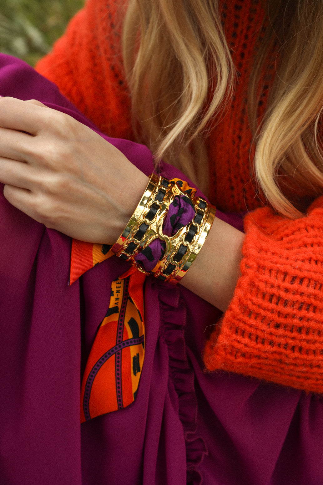 Grande manchette Décembre, vendu sans soie