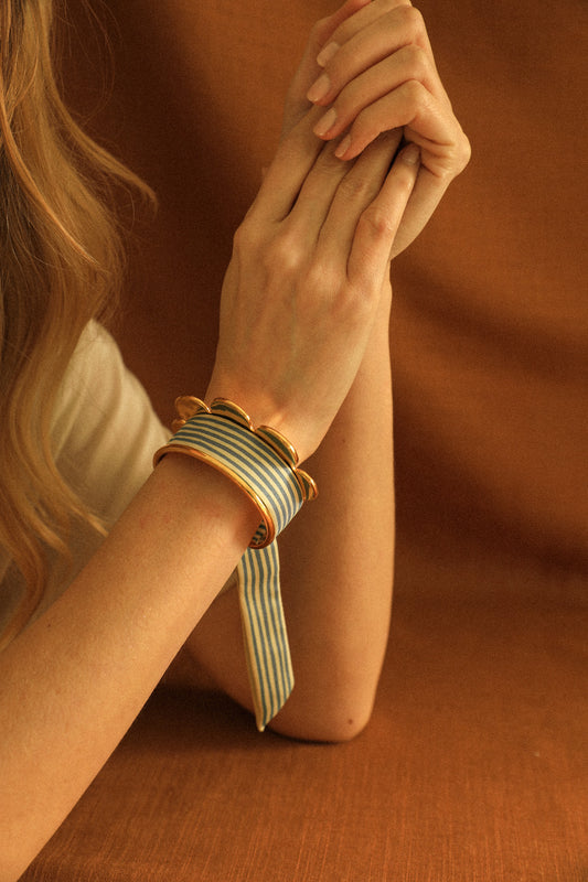 Pennant cuff and neutral sailor shirt