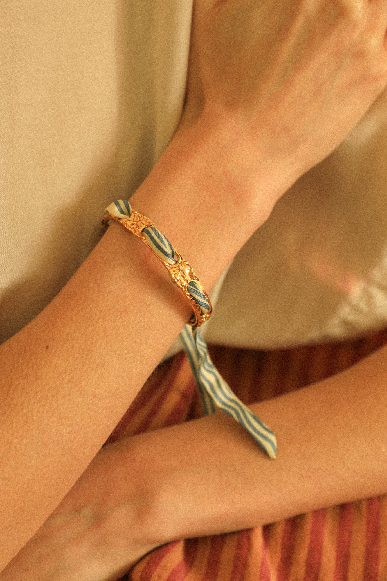 Bracelet Féérie et ruban Marinière neutre