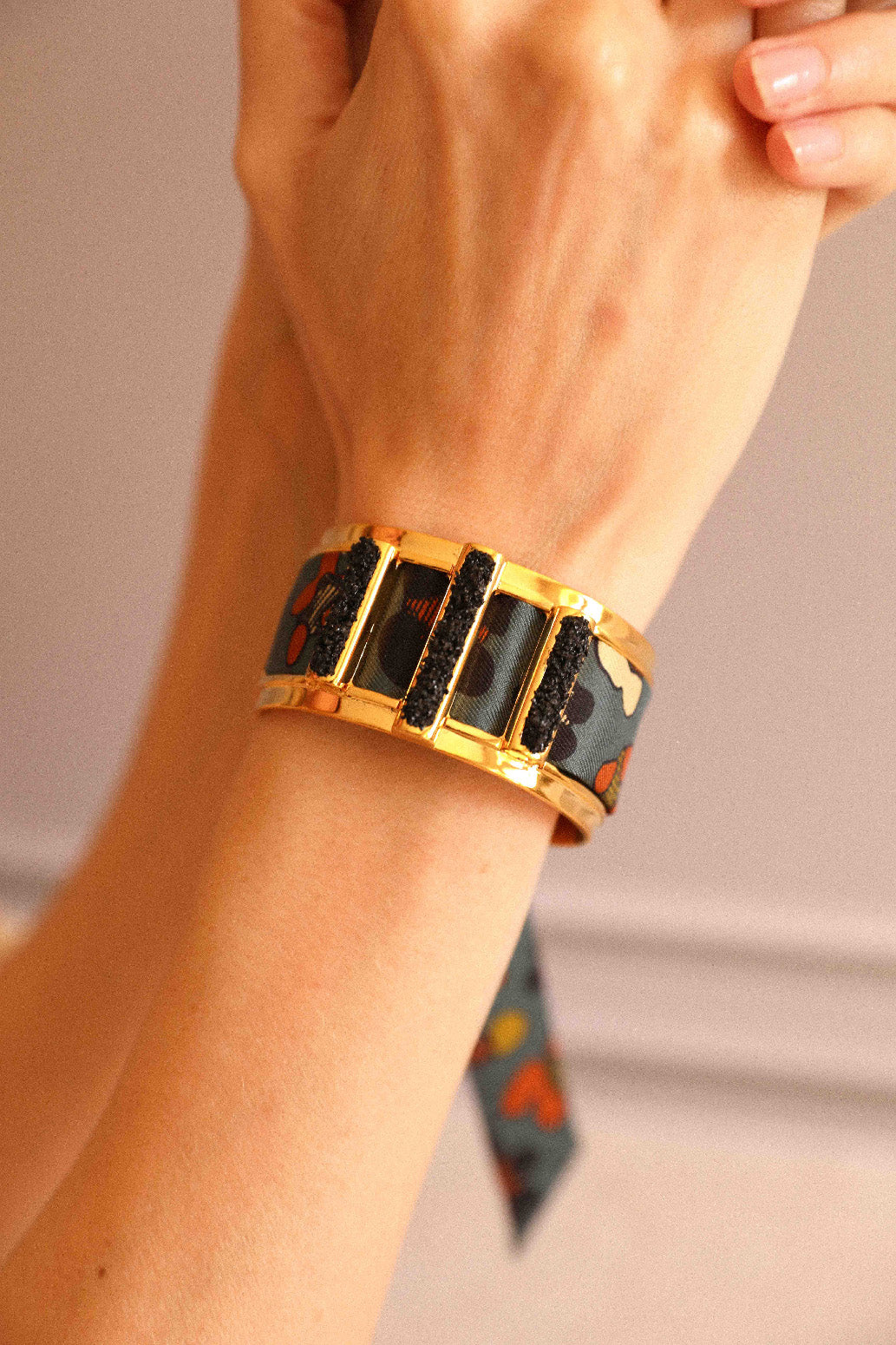 Manchette Quartz et ruban Néo-léo ardoise