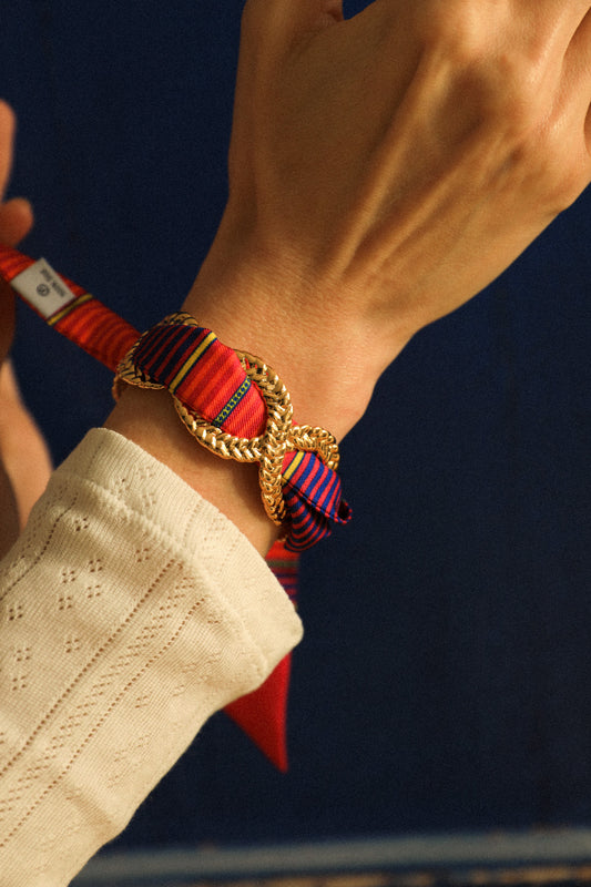 Summer Braid and Ribbon Cuff