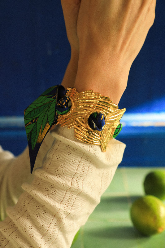 Celestial Cuff and Blue Cocktail Ribbon