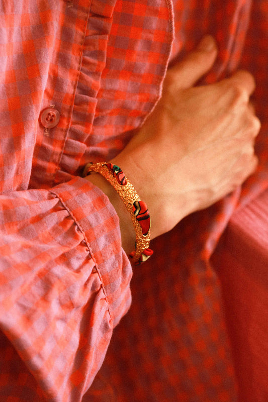 Queen Bracelet and Tigers & Hoops Ribbon, Colorful
