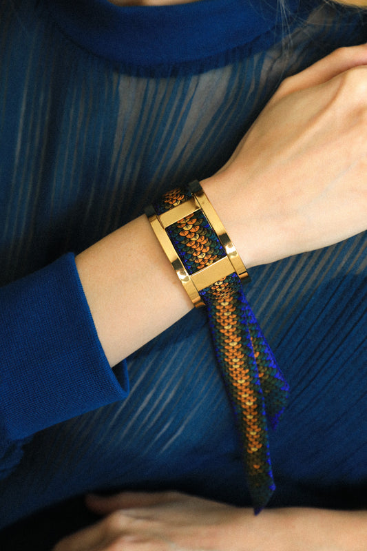 JMA cuff and its colorful Mermaid ribbon