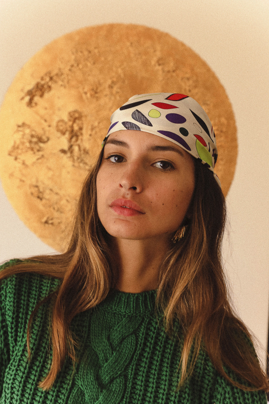 Petit carré 70 cm - Coloriage, blanc cassé