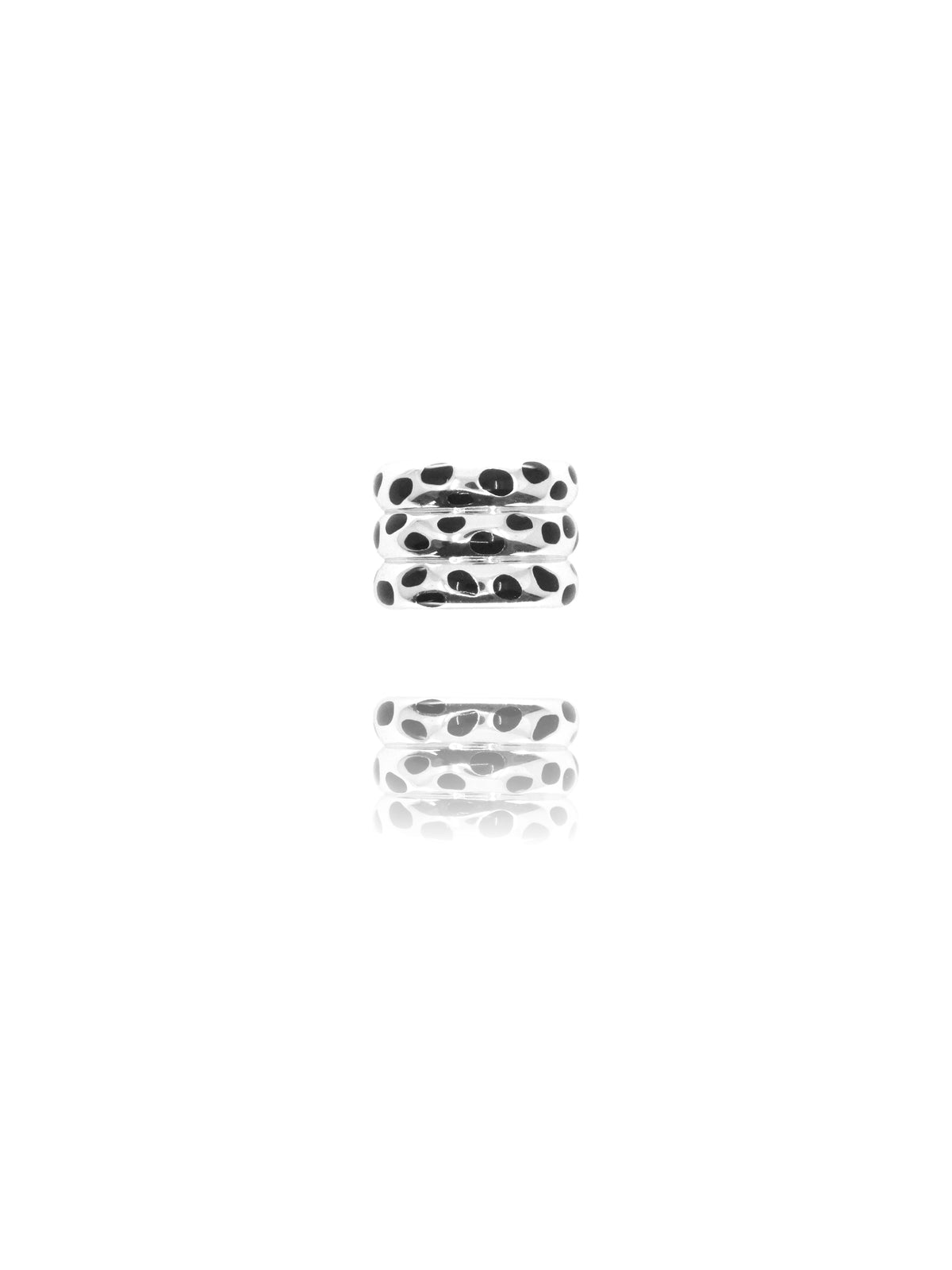Anneau à foulard Léopard argent en laiton argenté et émail, bijou ANNÉE Paris – vue 8