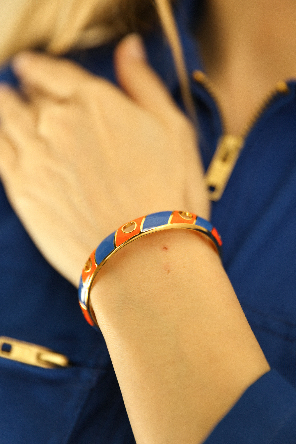 Bracelet Bim émail orange, Été N°26
