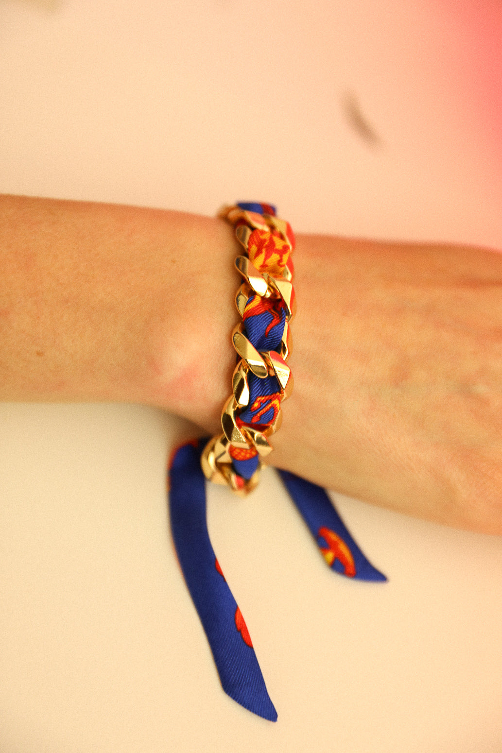 Ruban en soie 1cm Astrologie Flashy