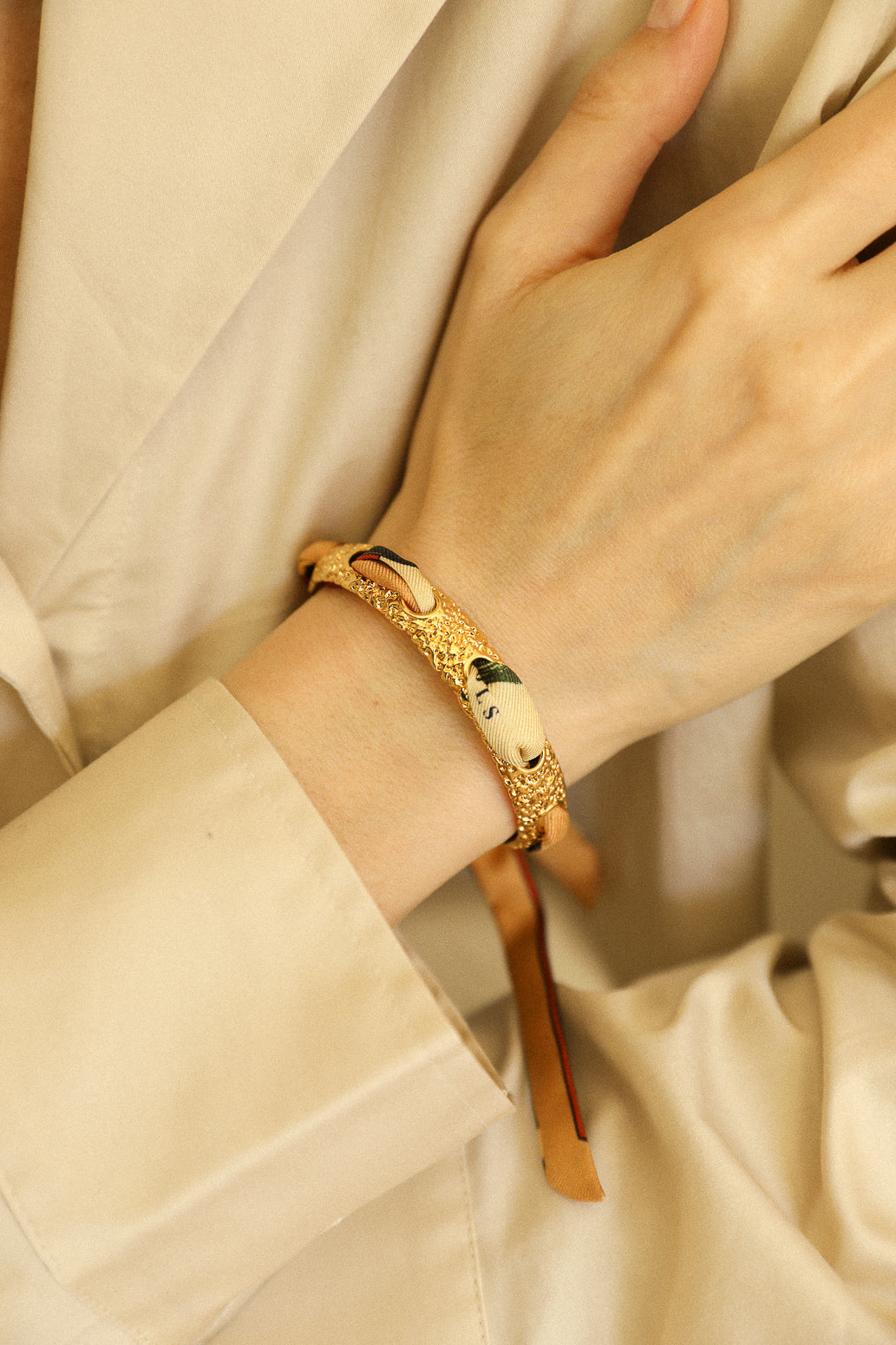 Bracelet en soie 1cm Heartist Neutre