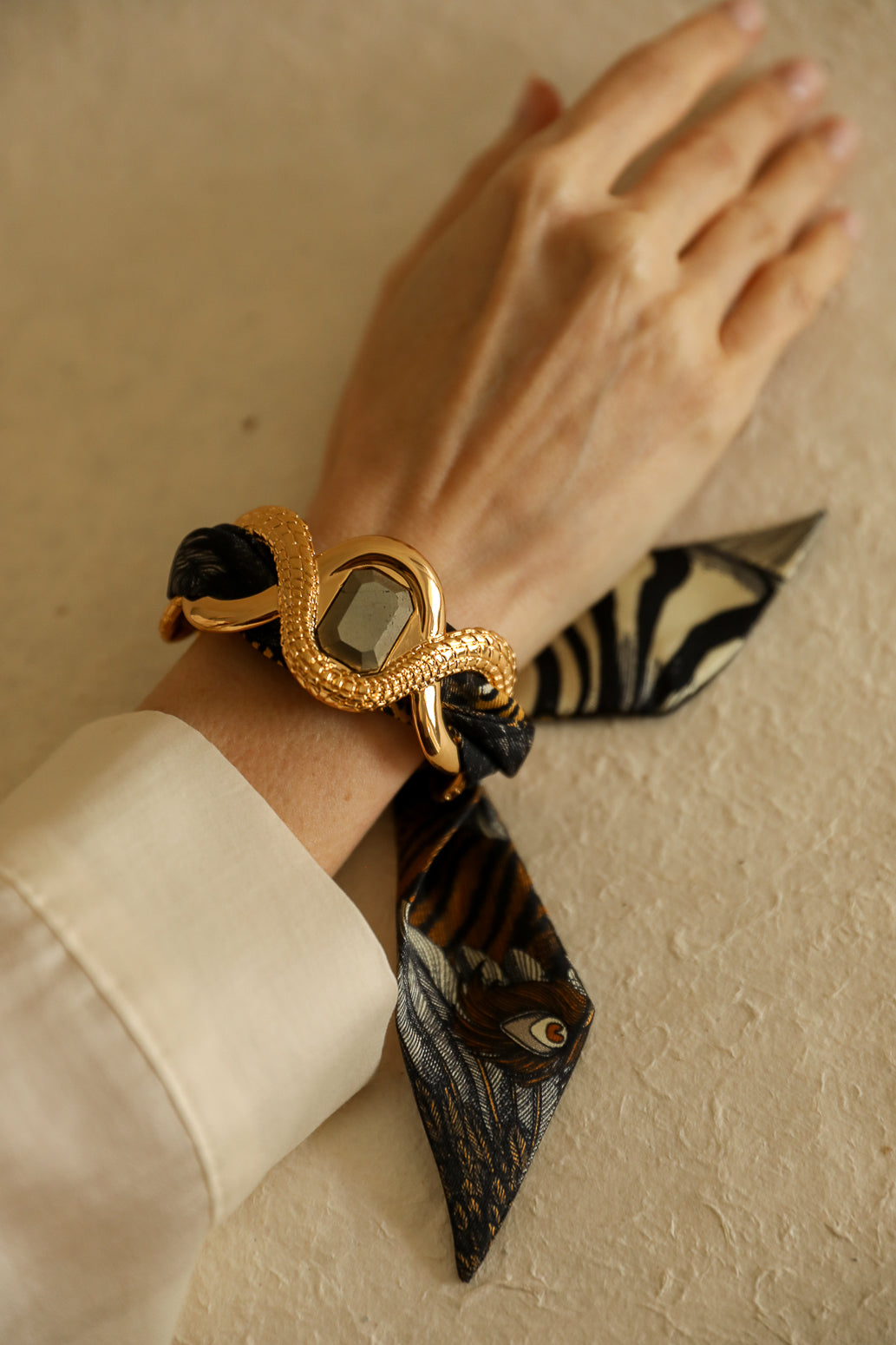 Manchette Caïman avec Pyrite, Printemps N°26