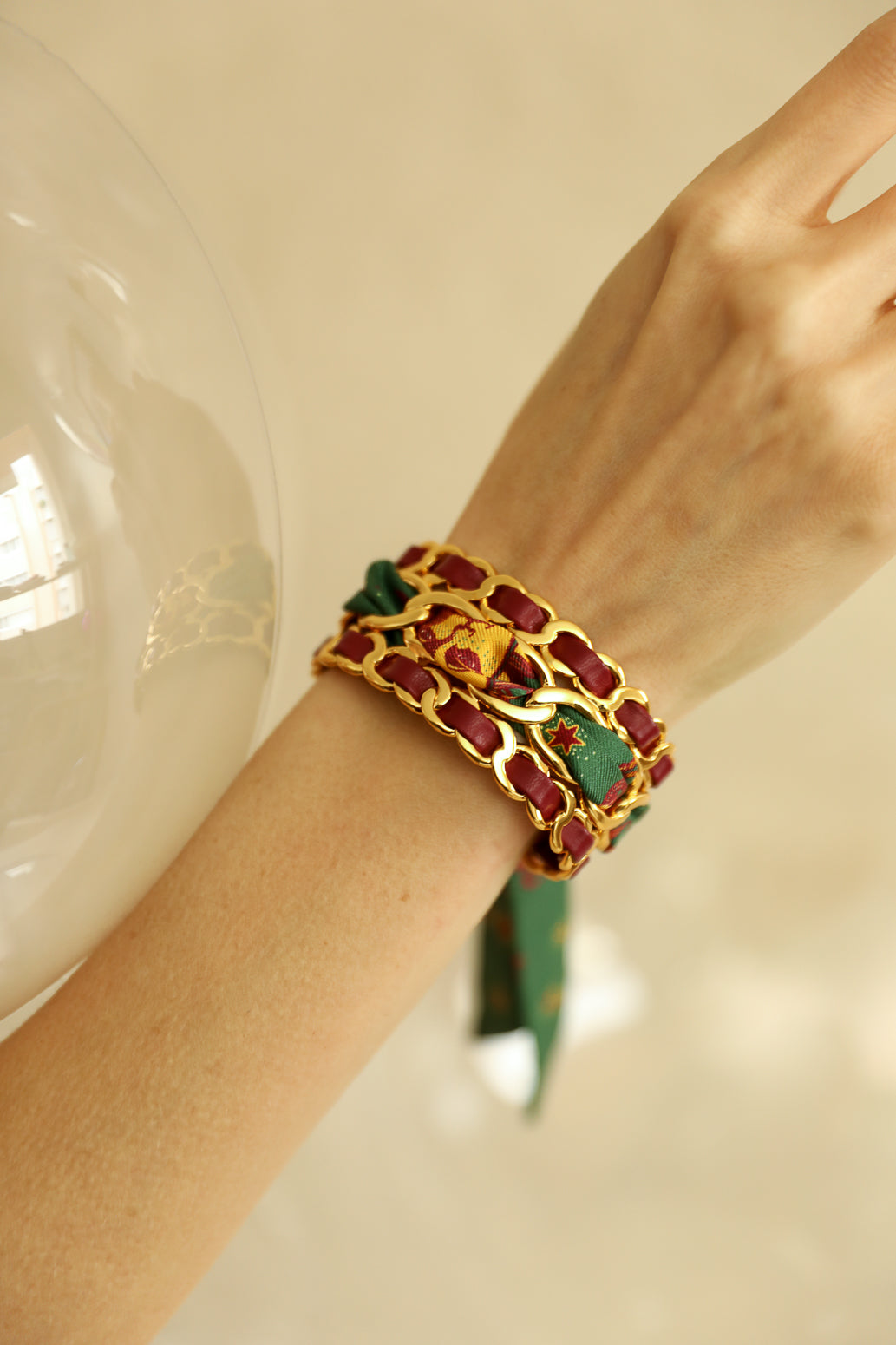 Petite manchette Décembre Bordeaux, Printemps N°26