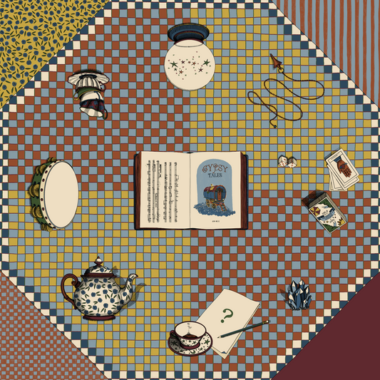 Gypsy Tales 90cm Silk Square, Neutral