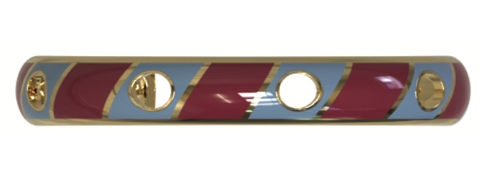 Bracelet Bim, émail bordeaux
