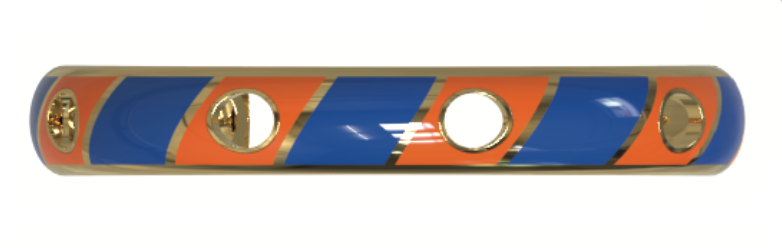 Bracelet Bim, émail orange