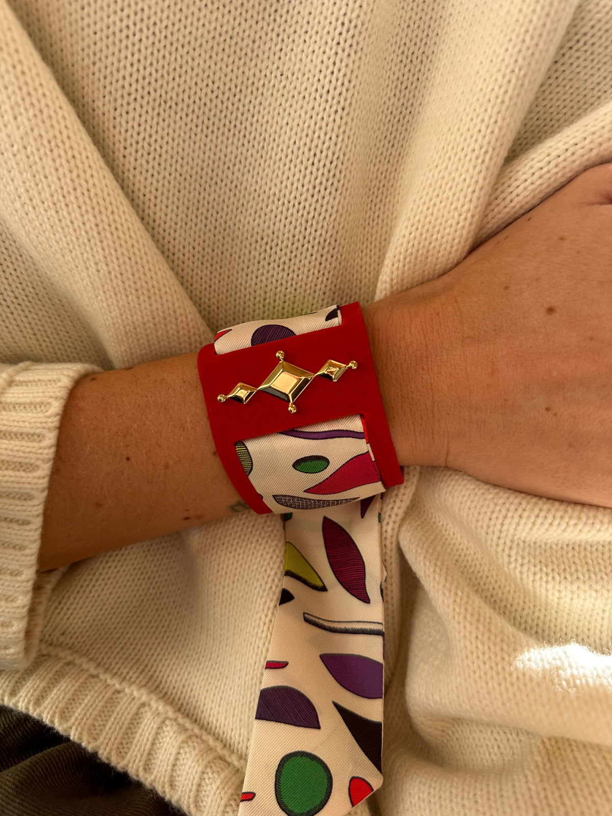 Black Circus Cuff and Gypsy Tales Ribbon, Curry