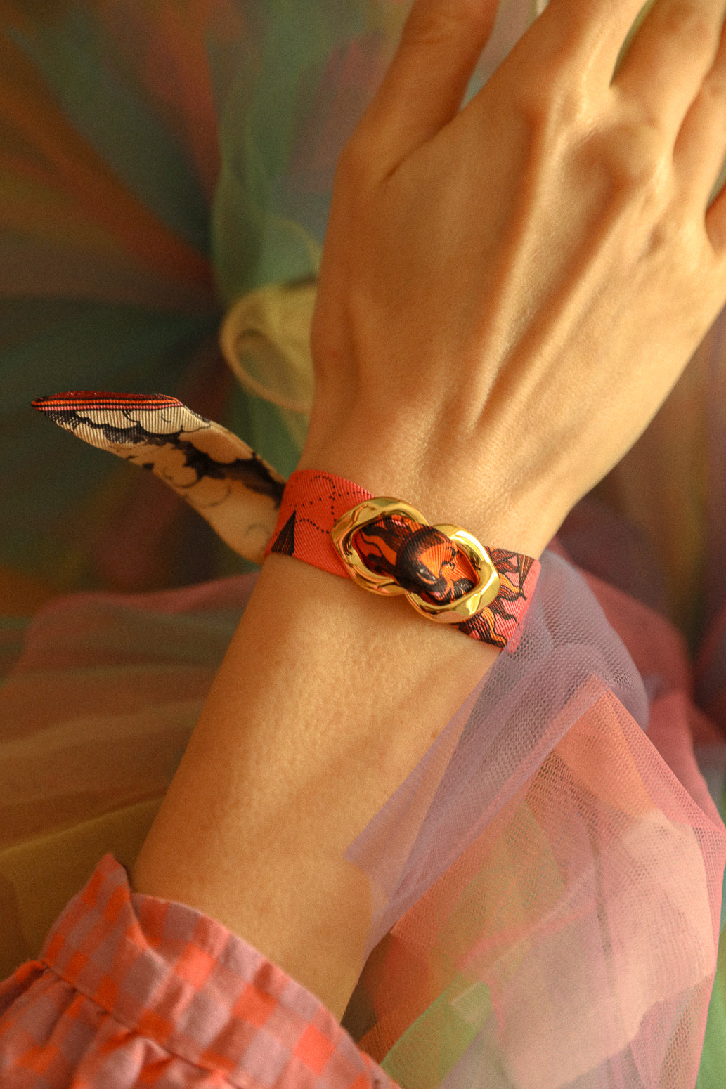 December ornament and its 4cm Luckyou silk ribbon, green