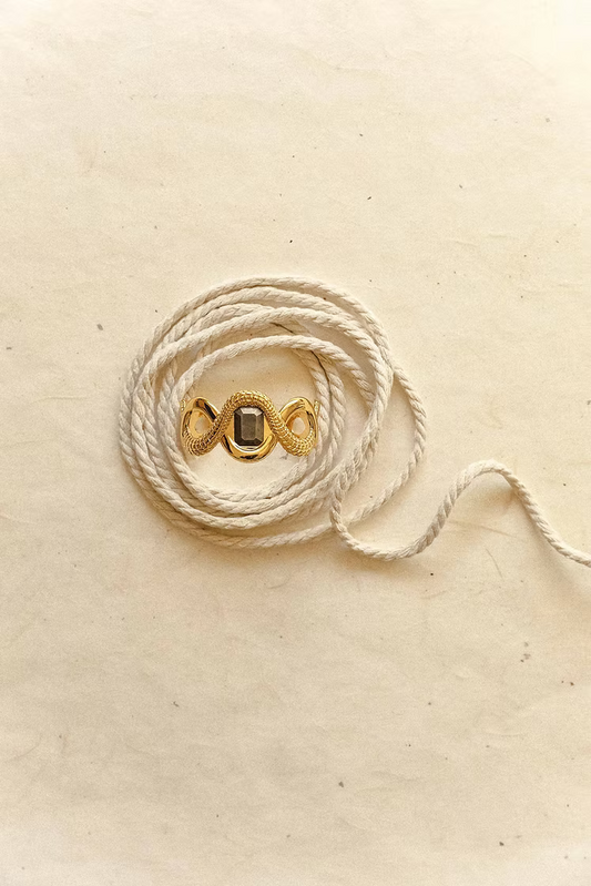 Caiman cuff in Pyrite, without silk