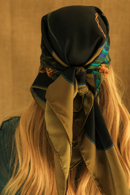 Square 90 cm - Mermaid, colorful