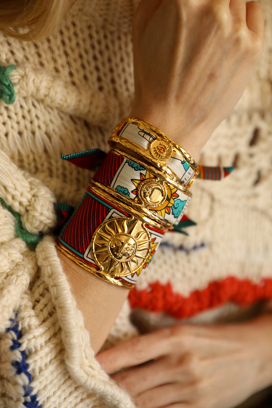 Manchette Irma et son ruban Tarot, multicolore