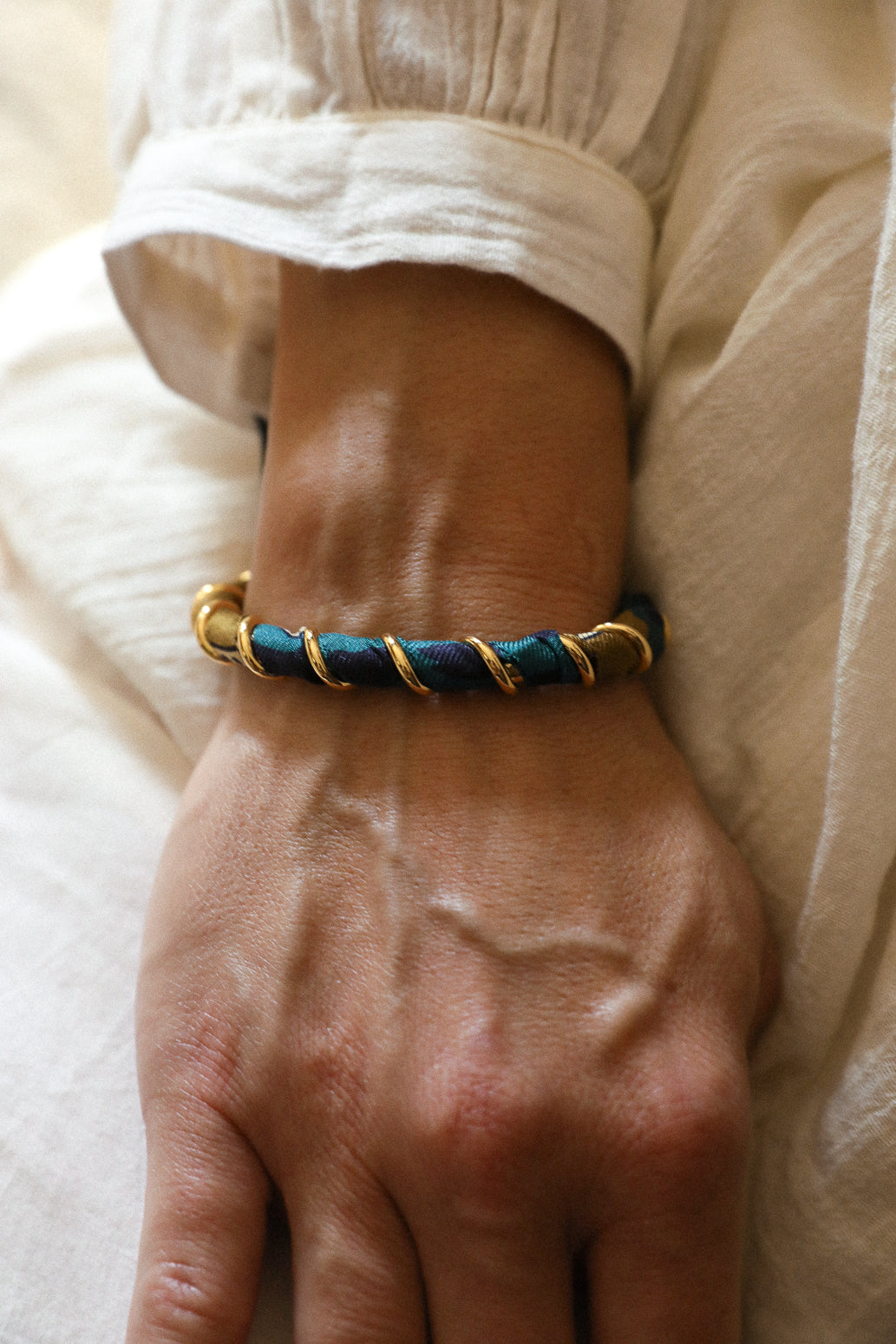 Bracelet Octobre et son ruban Chapanoir, olive