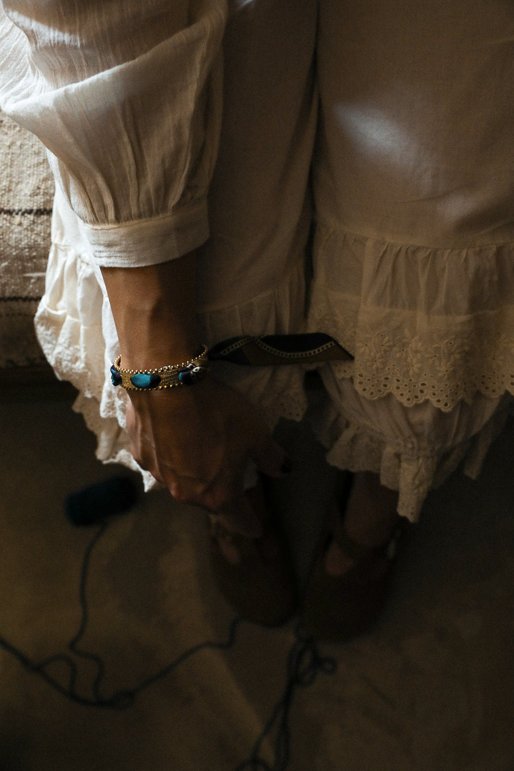 Bracelet Diva et ruban Chapanoir, olive