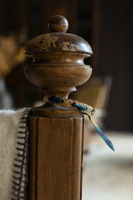 Bracelet Queen et son ruban Chapanoir, olive