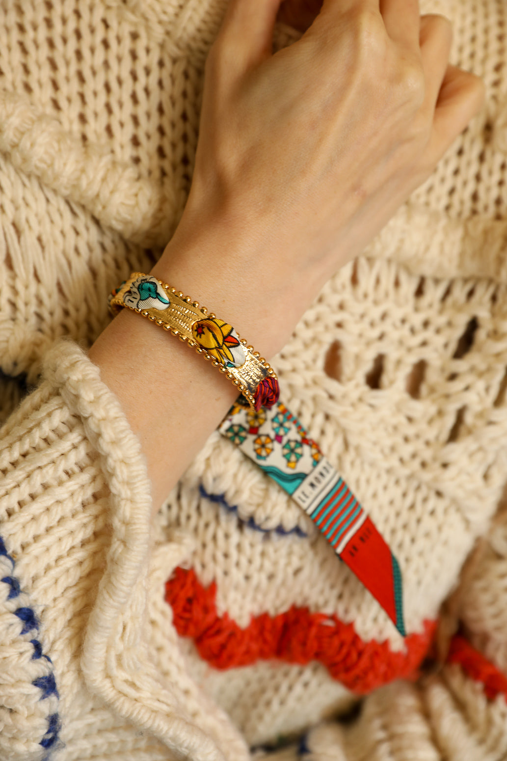 Bracelet Diva et ruban Tarot, multicolore