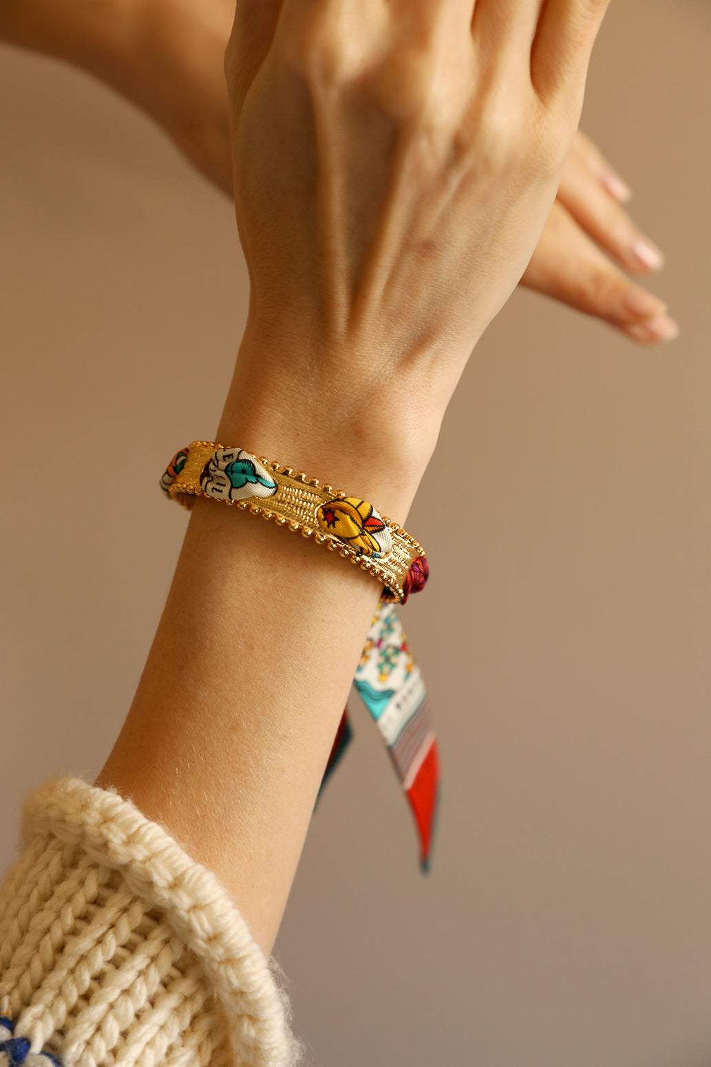 Bracelet Diva et ruban Tarot, multicolore