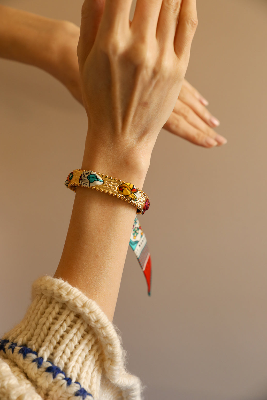 Bracelet Diva et ruban Tarot, multicolore