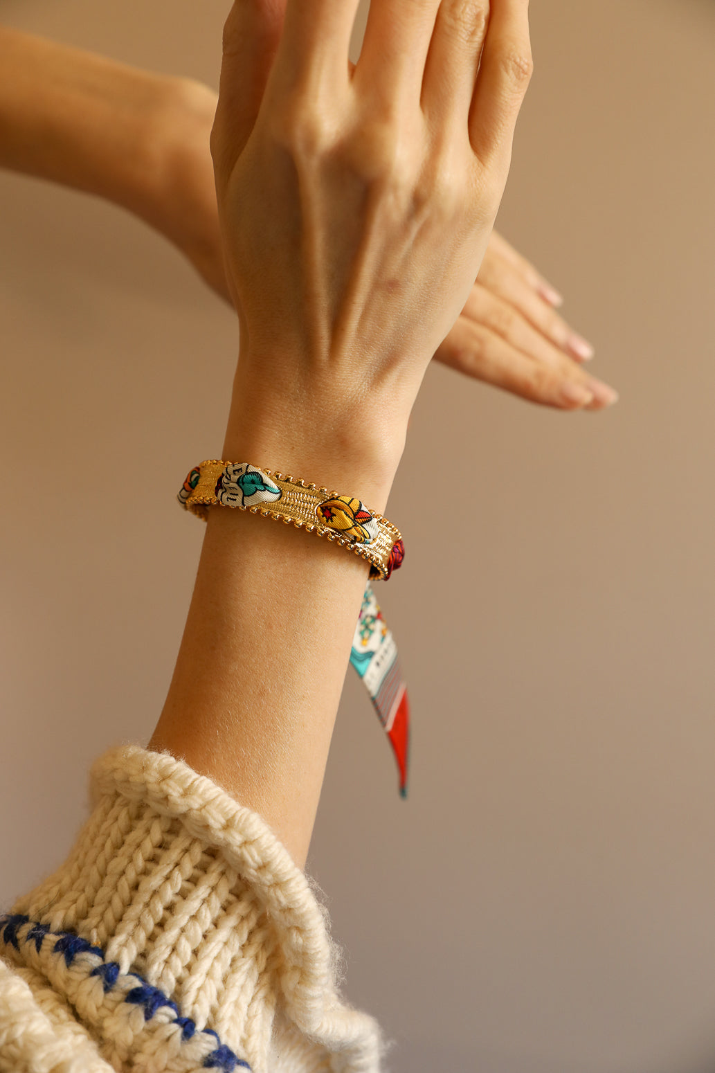 Bracelet Diva et ruban Tarot, multicolore