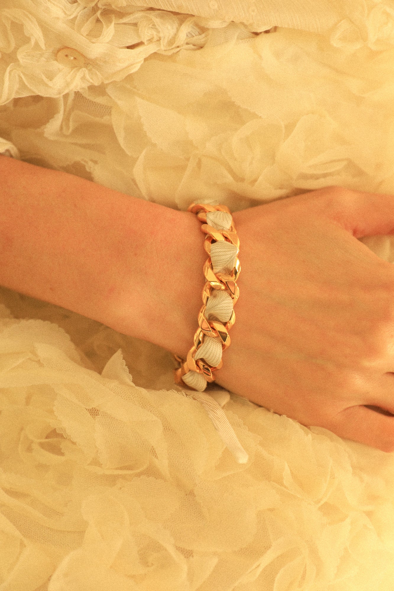 Bracelet Décembre et ruban Paon