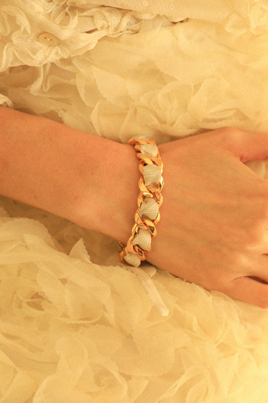 Bracelet Décembre et ruban Paon