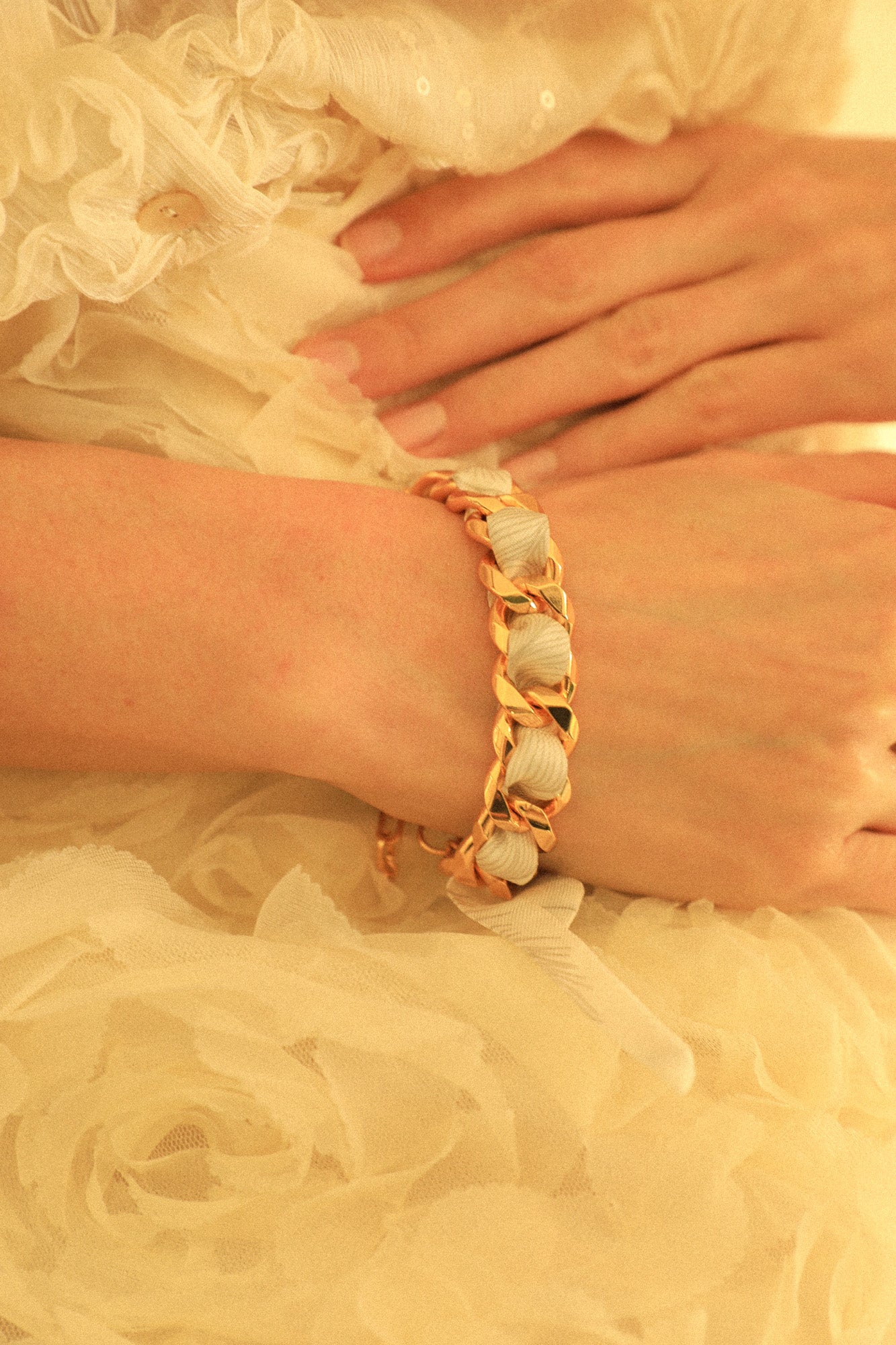 Bracelet Décembre et ruban Paon