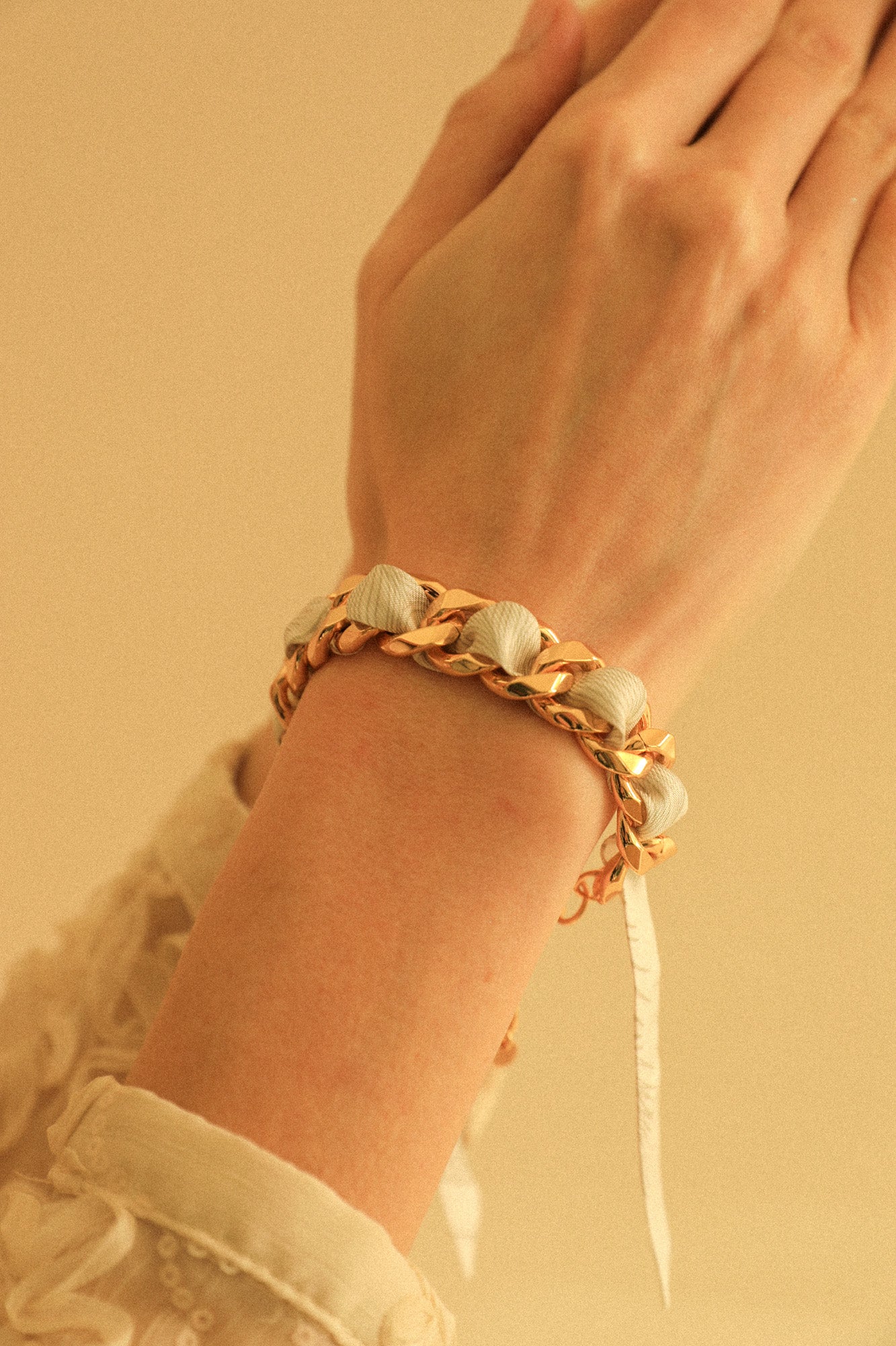 Bracelet Décembre et ruban Paon