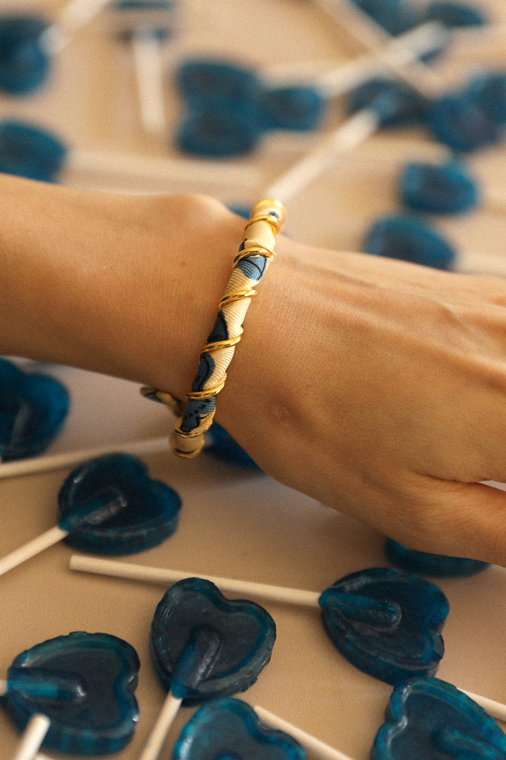 October bracelet and its Blue Words ribbon