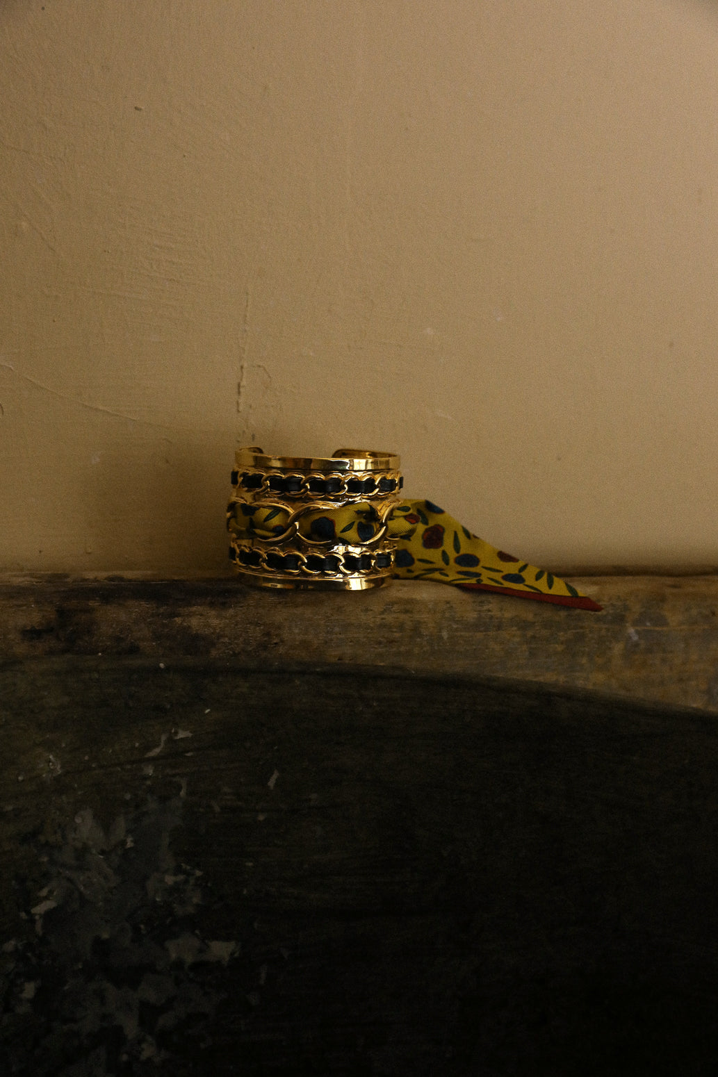 Grande manchette Décembre et ruban Gypsy Tales, curry