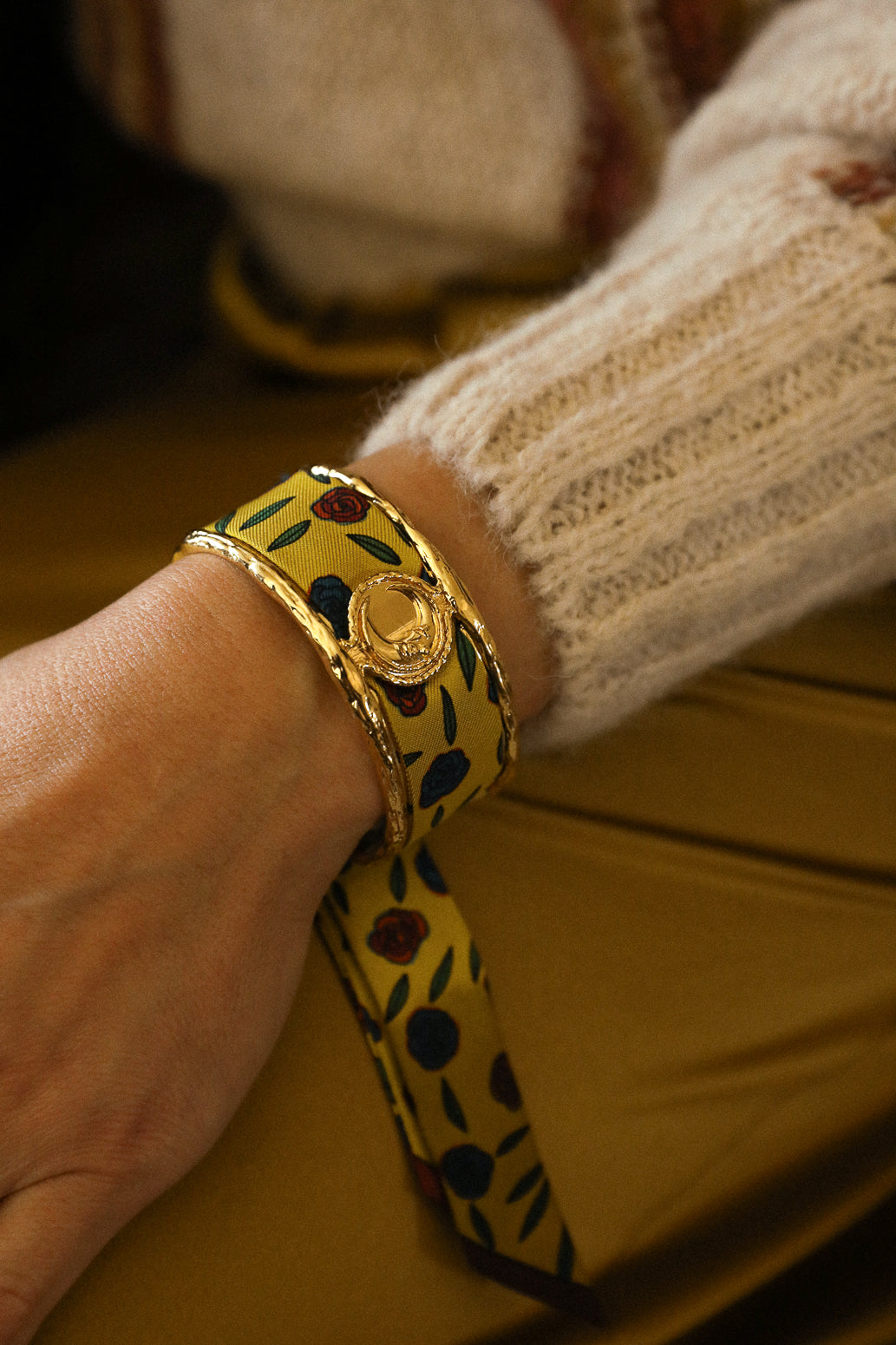 Gypsy Tales Moon and Ribbon Cuff, Curry