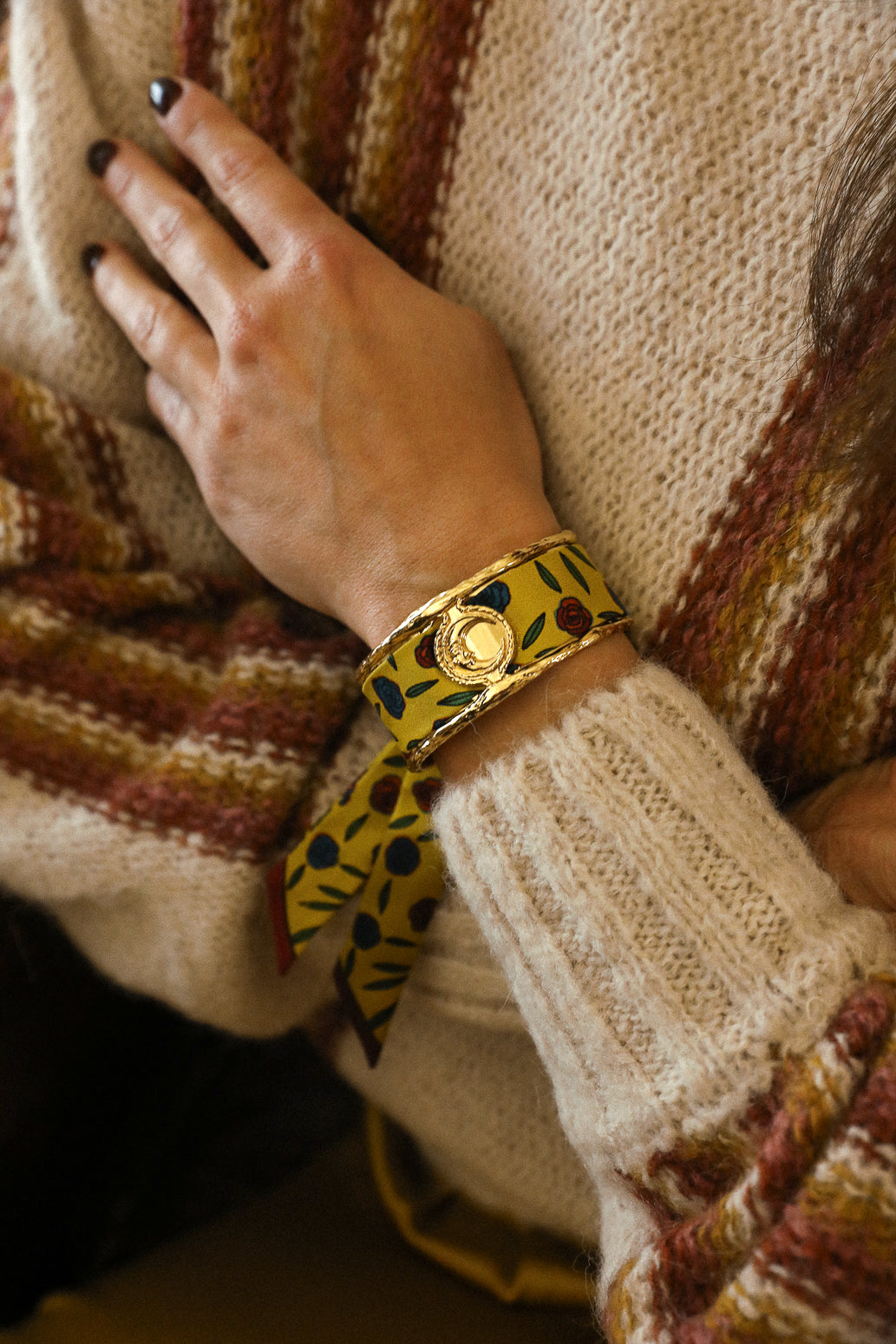 Gypsy Tales Moon and Ribbon Cuff, Curry