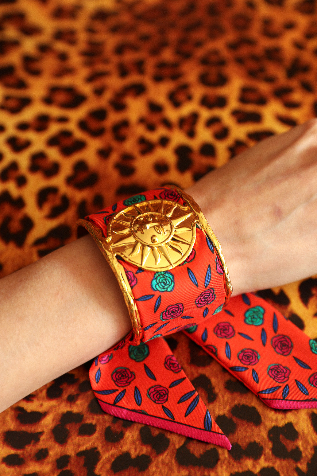 Bracelet en soie 4cm Gypsy Tales, orange