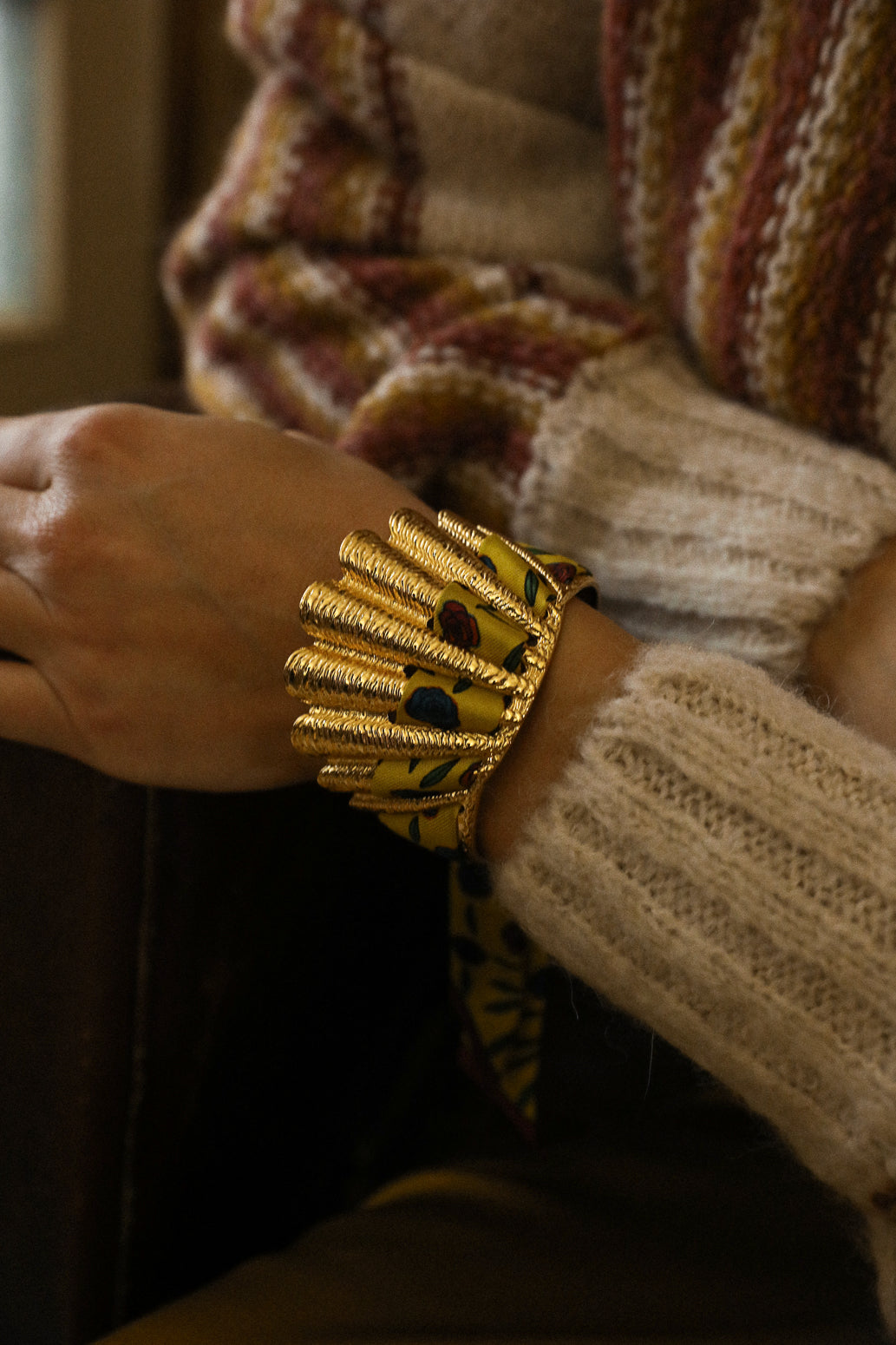 Manchette Coquille et ruban Gypsy Tales, curry