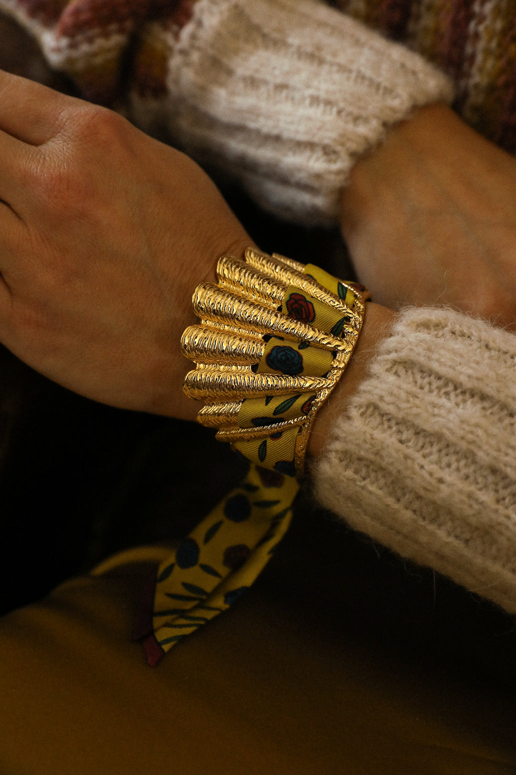 Manchette Coquille et ruban Gypsy Tales, curry