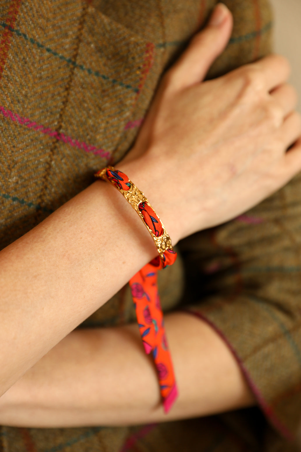 Bracelet Féerie et ruban Gypsy Tales, orange