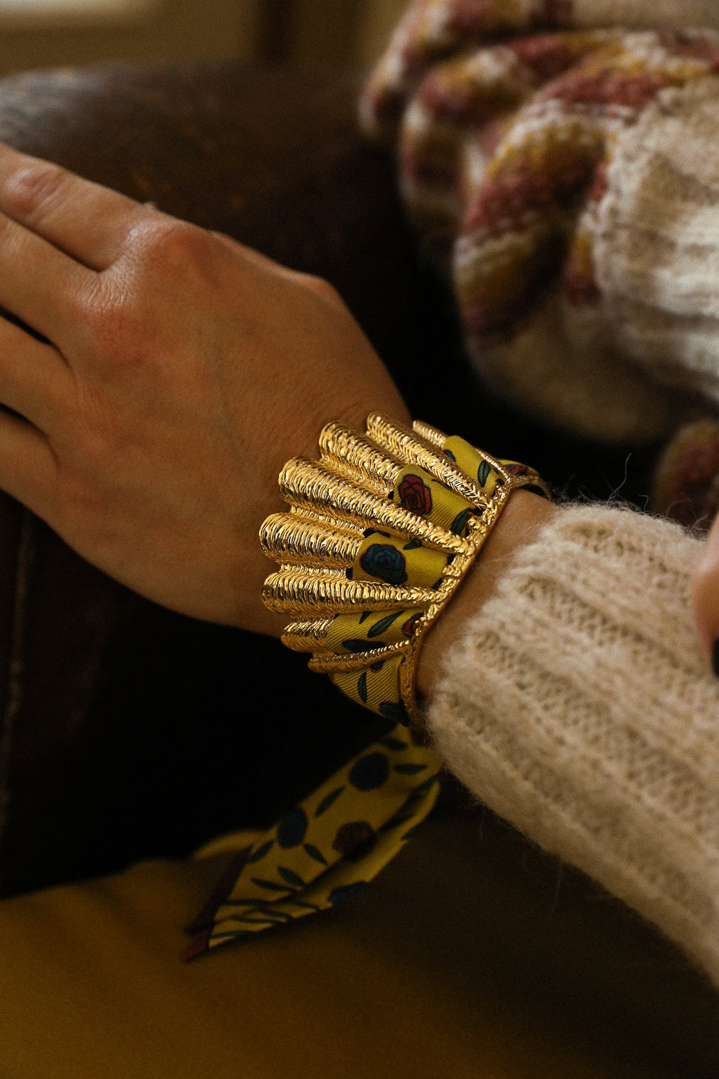 Manchette Coquille et ruban Gypsy Tales, curry