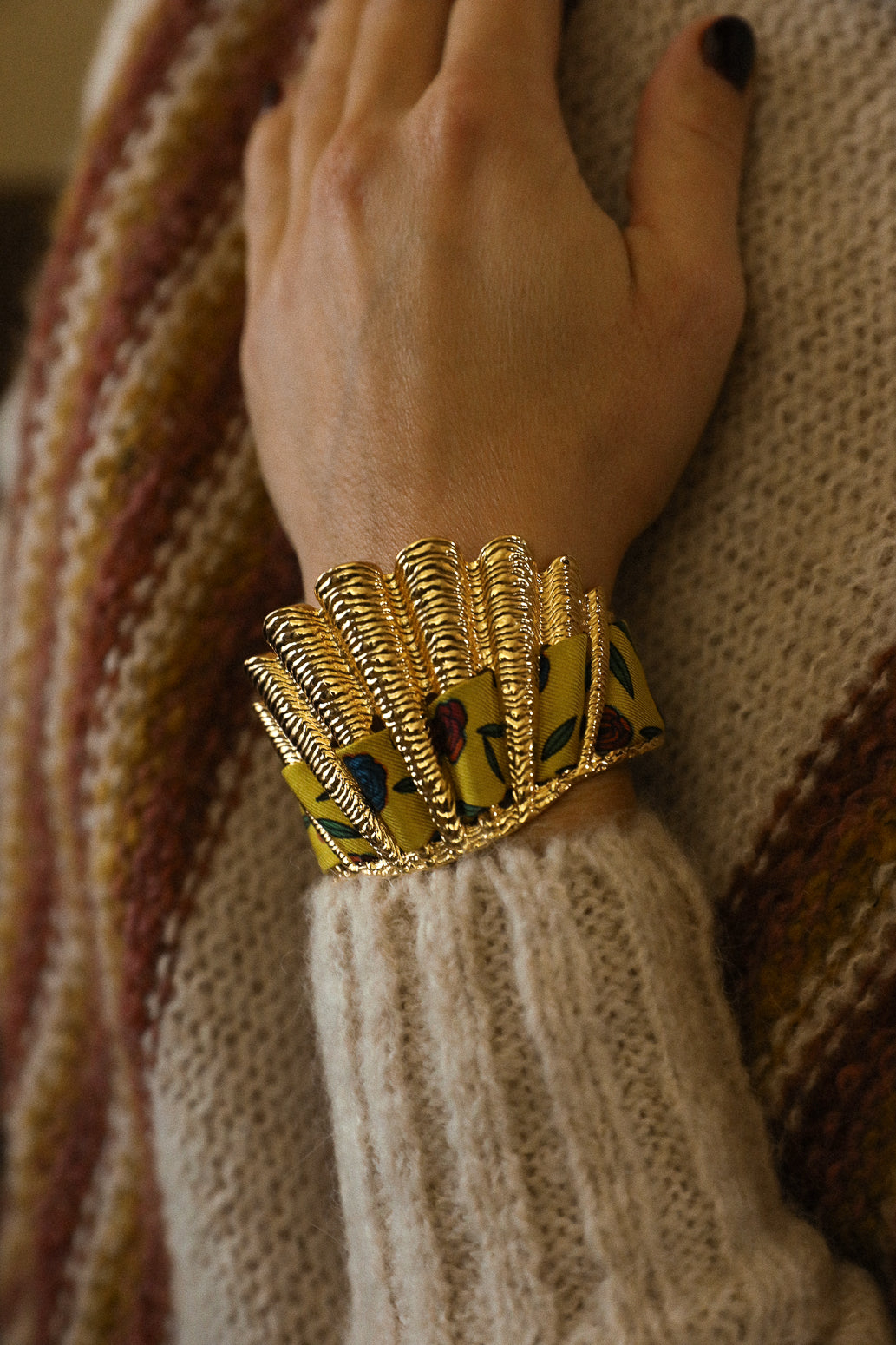 Manchette Coquille et ruban Gypsy Tales, curry